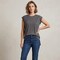 BELLA + CANVAS® Women’s Flowy Rolled Cuffs Muscle T-Shirt Relaxed Fit Sleeveless Top for Casual Wear